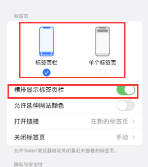 仁布iPhone授权维修分享Safari浏览器如何切换标签栏位置 